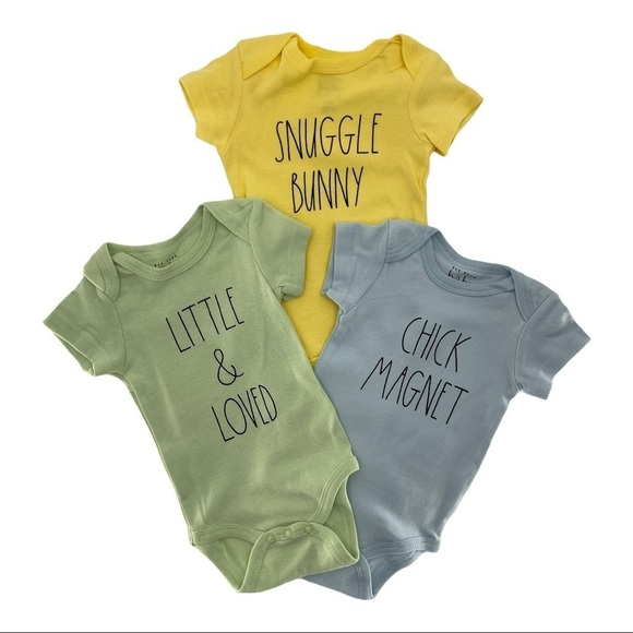 Rae Dunn Other - Rae Dunn Snuggle Bunny Chick Magnet 3 Onesies Set